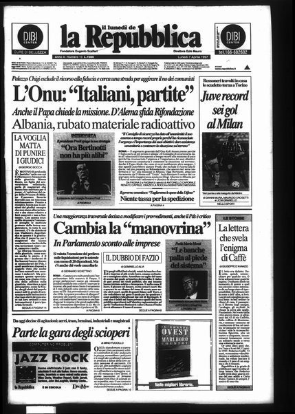 Il lunedì de La repubblica